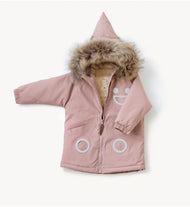 Boxbo Wistiti Fleece Lined Waterproof & Snowproof Fur Jacket Dusty Rose Pink