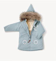 Boxbo Wistiti Fleece Lined Waterproof & Snowproof Fur Jacket Misty Ice Blue