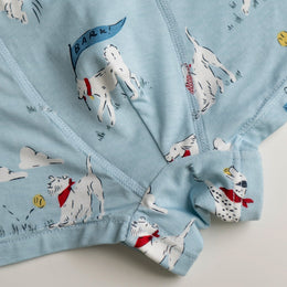 Nest Designs Bamboo Boys Boxer Briefs Underwear 2 Pack Puppy Park/Fluffy Puffs
