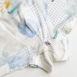 Nest Designs Bamboo Boys Boxer Briefs Underwear 2 Pack Puppy Park/Fluffy Puffs