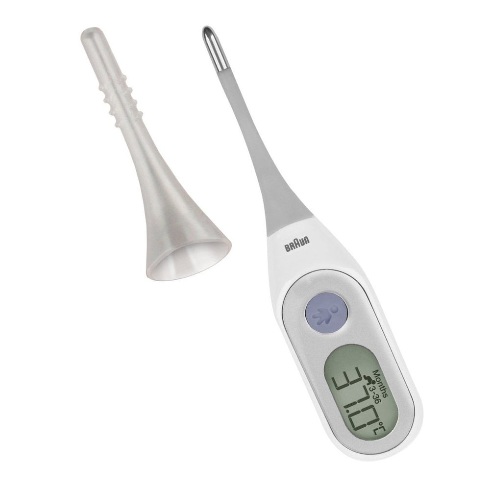 Braun Age Precision digital stick thermometer for infants 0-36 months with flexible probe and protective cap