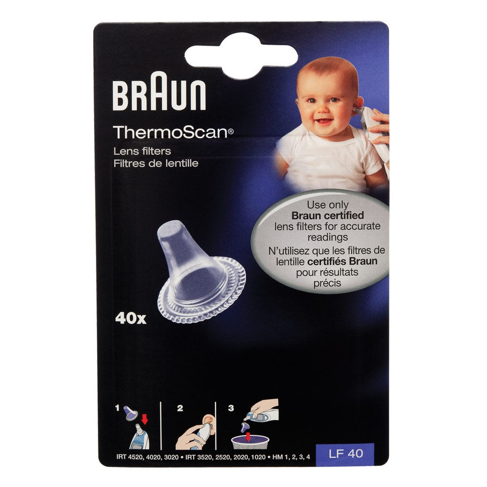 Braun ThermoScan lens filters 40x pack, Braun certified for accurate readings