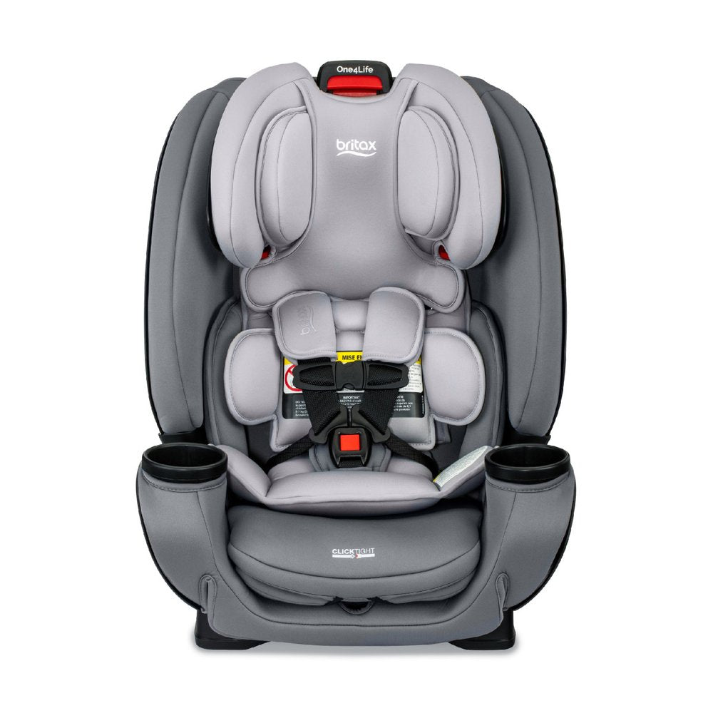 Britax One4Life ClickTight all-in-one car seat, grey upholstery with dual cup holders and 5-point harness