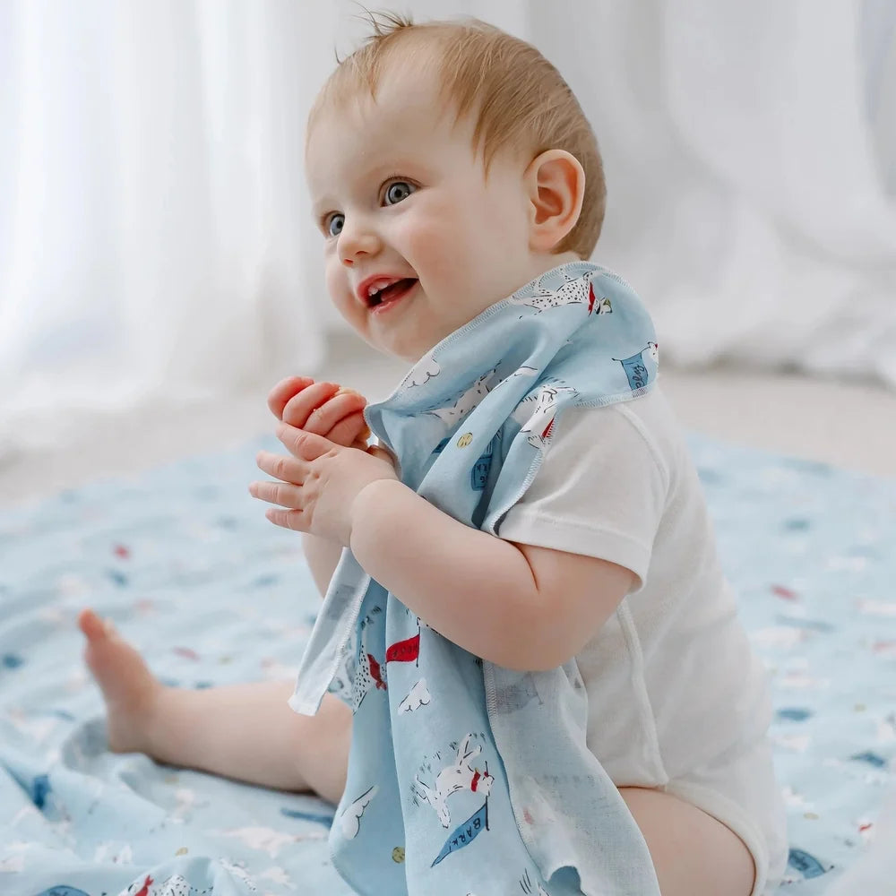 NEST DESIGNS Nest Designs Bamboo Bubs Baby Washcloth Set 6 Pack Summer Days animal character print with soft draping fabric texture img 2/7