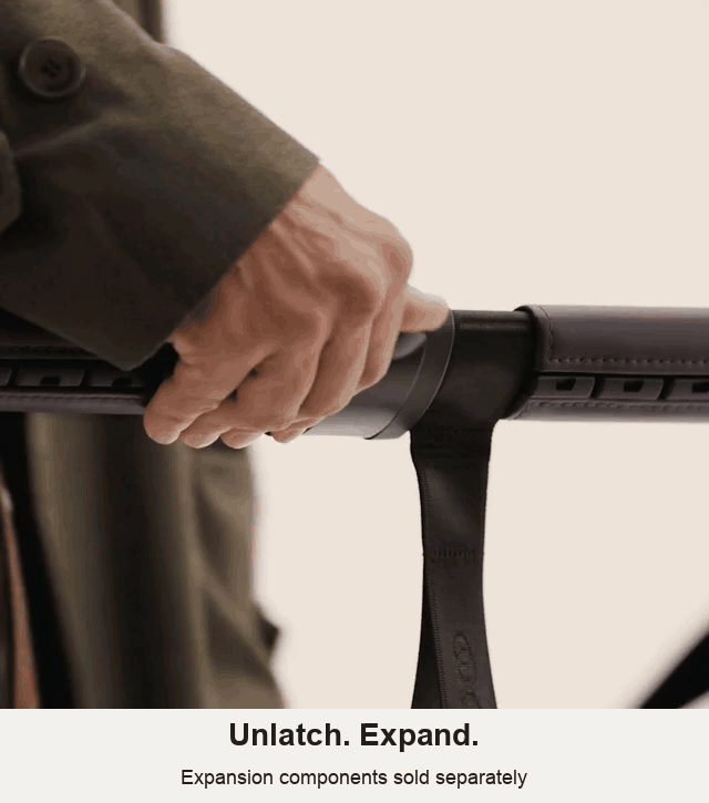 Bugaboo Donkey 6: official unlatching and frame expansion, followed by front-view Mono, seat and bassinet, Twin and two-seat configurations. Expansion components sold separately.