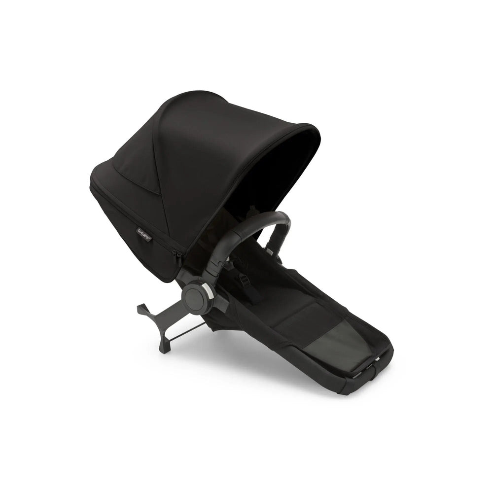 Bugaboo Donkey5 Duo Extension Complete black stroller with canopy extended