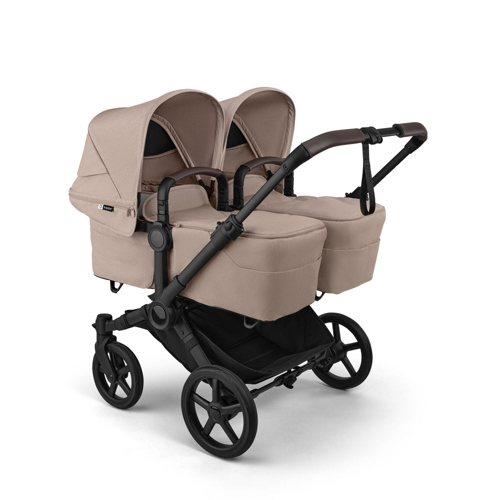 Bugaboo Donkey 6 Mono Stroller Complete in Beige with side-by-side bassinets