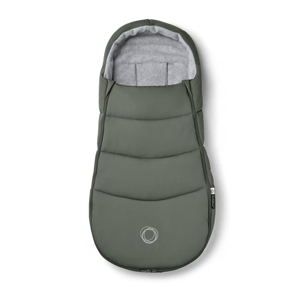 Bugaboo Footmuff Stroller Accessory in Olive Green with Grey Fleece Interior