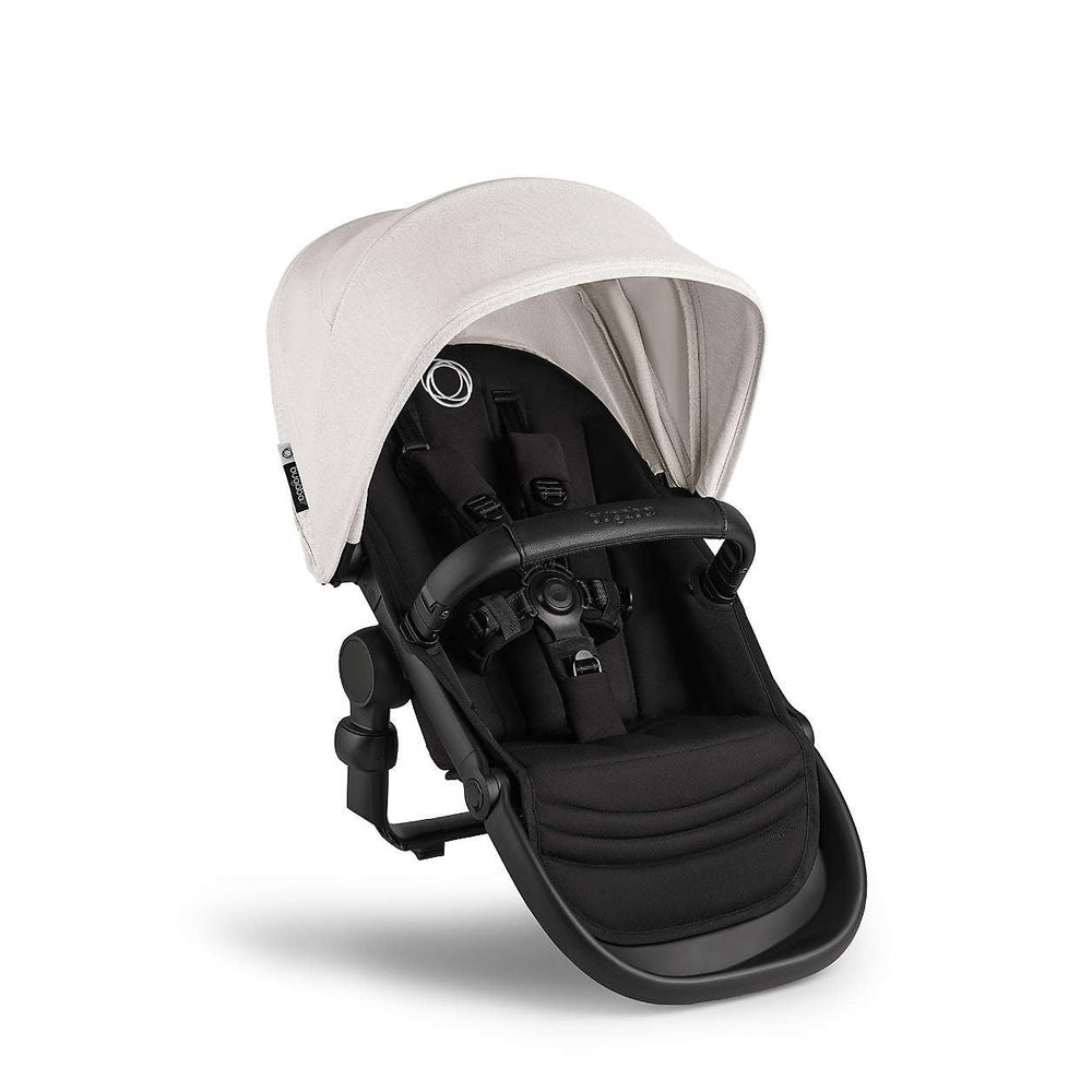 Bugaboo Kangaroo sibling seat front three-quarter view with light beige canopy