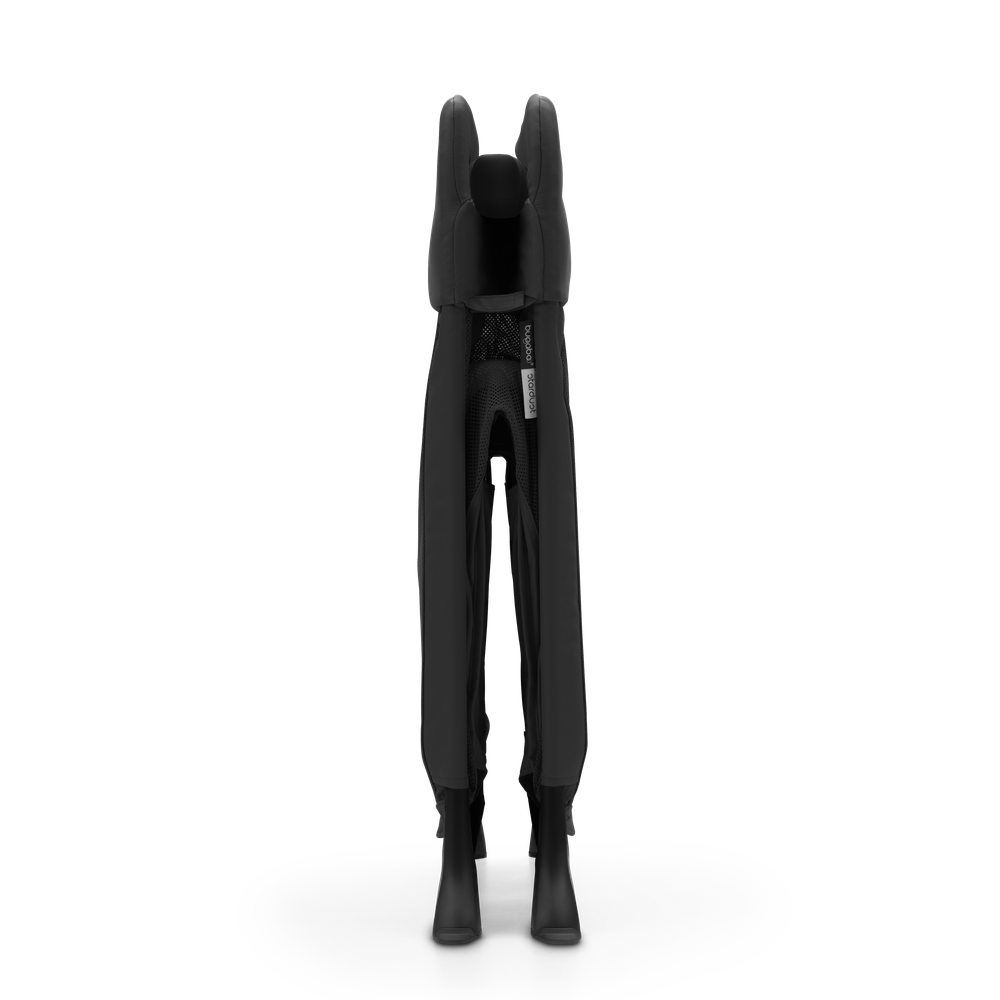 Bugaboo Stardust black play yard folded upright view