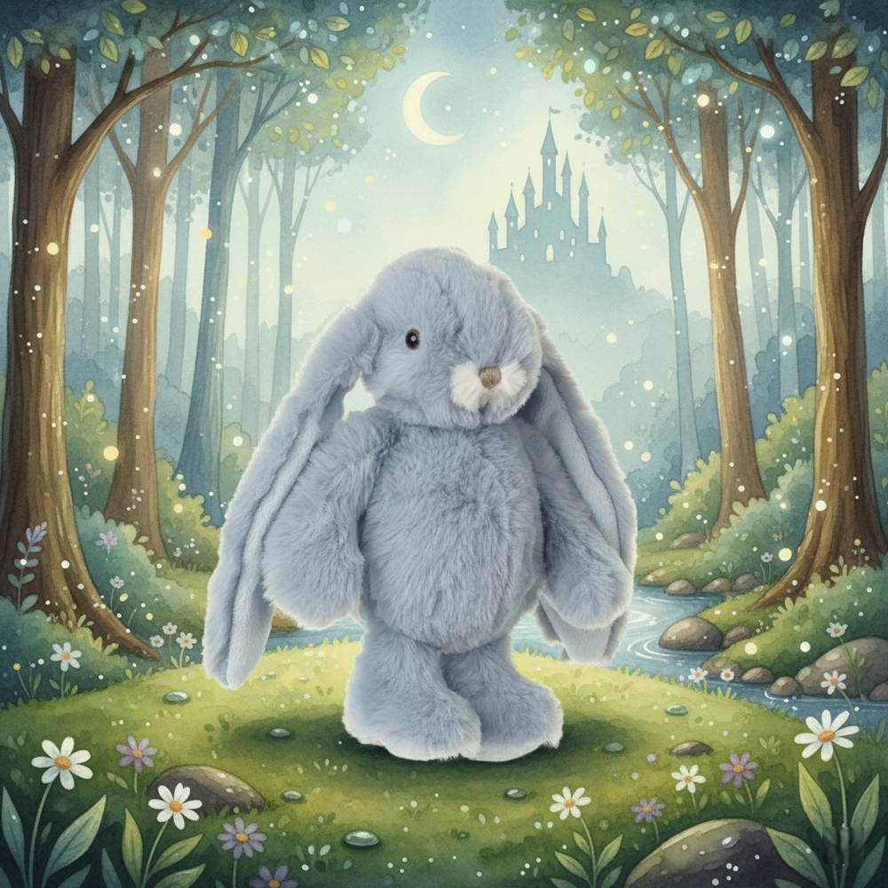 Bukowski Bears Junior Kanini Plush Bunny in Pearl Blue