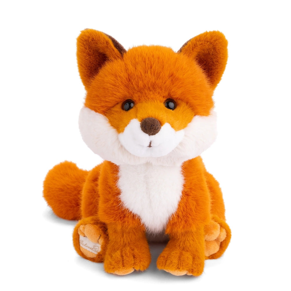 Bukowski Bears Sweet Clever Fox plush toy, orange and white faux fur stuffed animal with black eyes