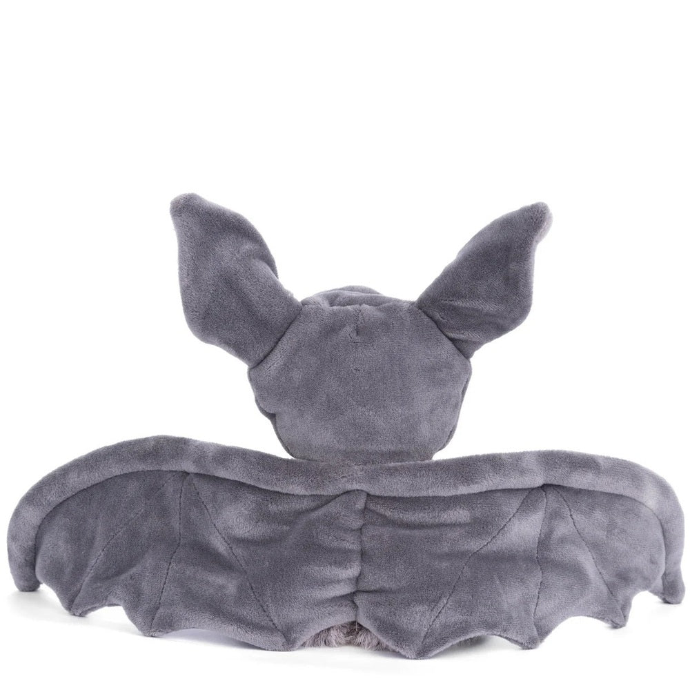 Bukowski Bears Ziggy Bat stuffed animal in soft gray plush with outstretched wings for cozy play.