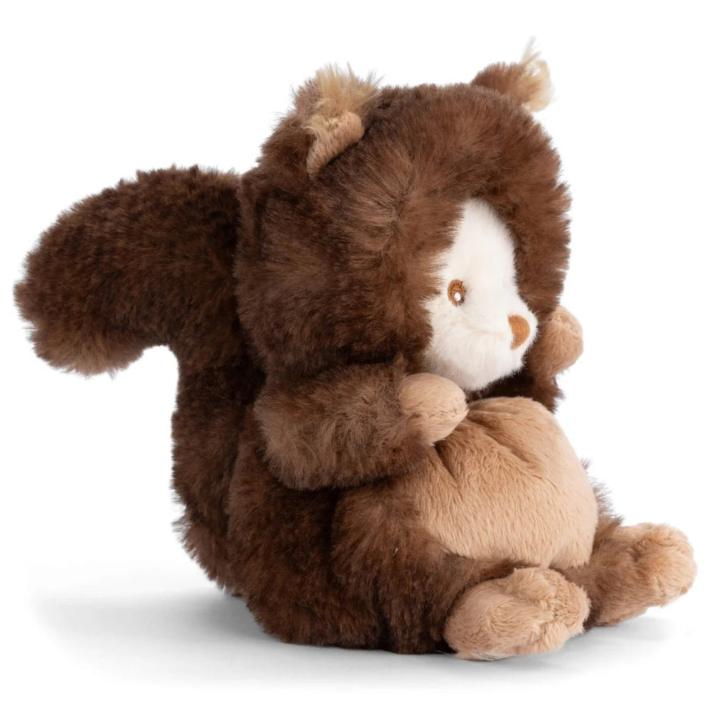 Bukowski Bears Ziggy Squirrel stuffed animal, brown plush with beige tummy, sits upright with paws resting on belly.
