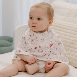 Nest Designs Bamboo Cotton Muslin Burp n' Bib 2-Pack