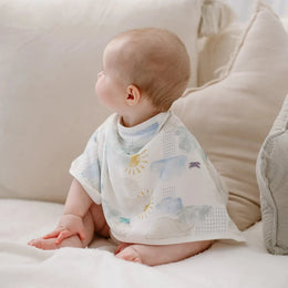 Nest Designs Bamboo Cotton Muslin Burp n' Bib 2-Pack