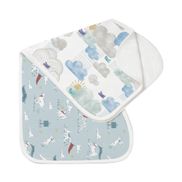 Nest Designs Bamboo Cotton Muslin Burp n' Bib 2-Pack