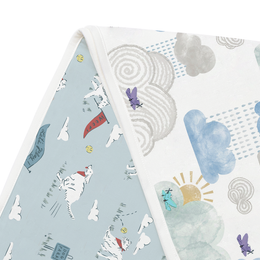 Nest Designs Bamboo Cotton Muslin Burp n' Bib 2-Pack