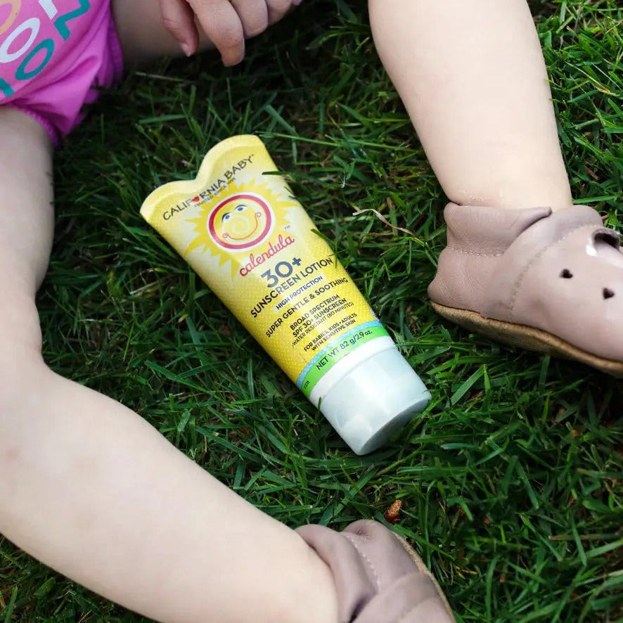 CALIFORNIA BABY California Baby Calendula Broad Spectrum Spf 30+ Sunscreen 2.9oz/82g squeeze tube with sun-shaped cap top img 2/4