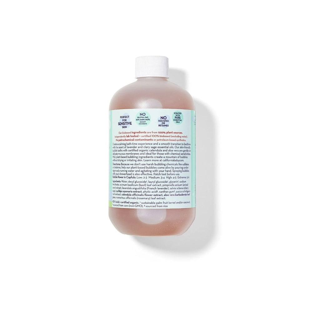 California Baby Calming Bubble Bath & Bodywash in pink-tinted bottle with white cap