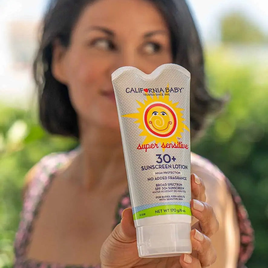 California Baby Super Sensitive Broad Spectrum Spf 30+ Sunscreen (No Fragrance) product packaging
