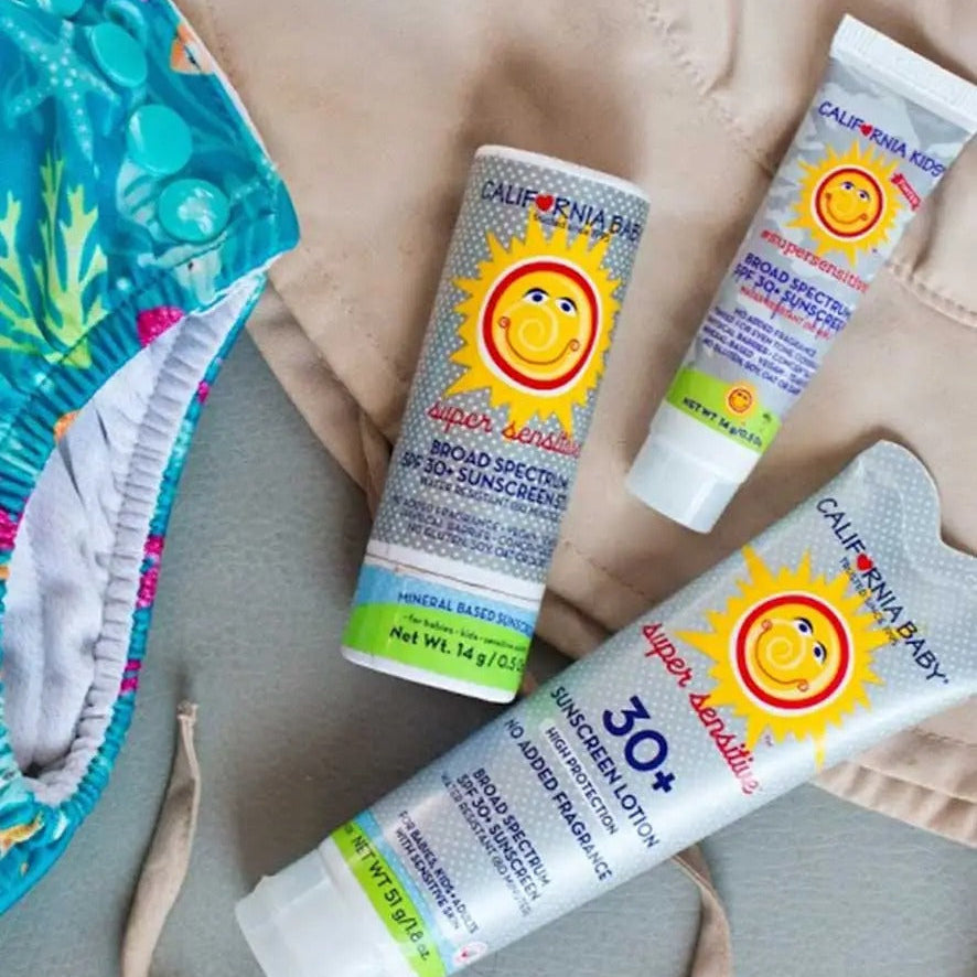 CALIFORNIA BABY California Baby Super Sensitive Broad Spectrum Spf 30+ Sunscreen (No Fragrance) Mineral-based formula with cheerful img 4/8