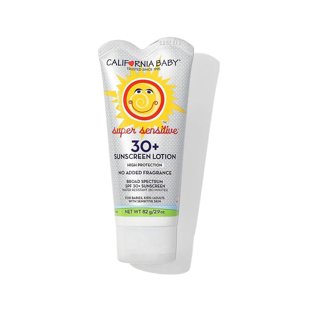 CALIFORNIA BABY California Baby Super Sensitive Broad Spectrum Spf 30+ Sunscreen (No Fragrance) squeeze tube with flip-top cap and img 6/8