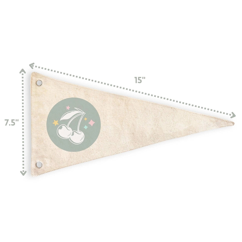 Cherrypick Canvas Pennant Flag - Kids Decor, product view 6