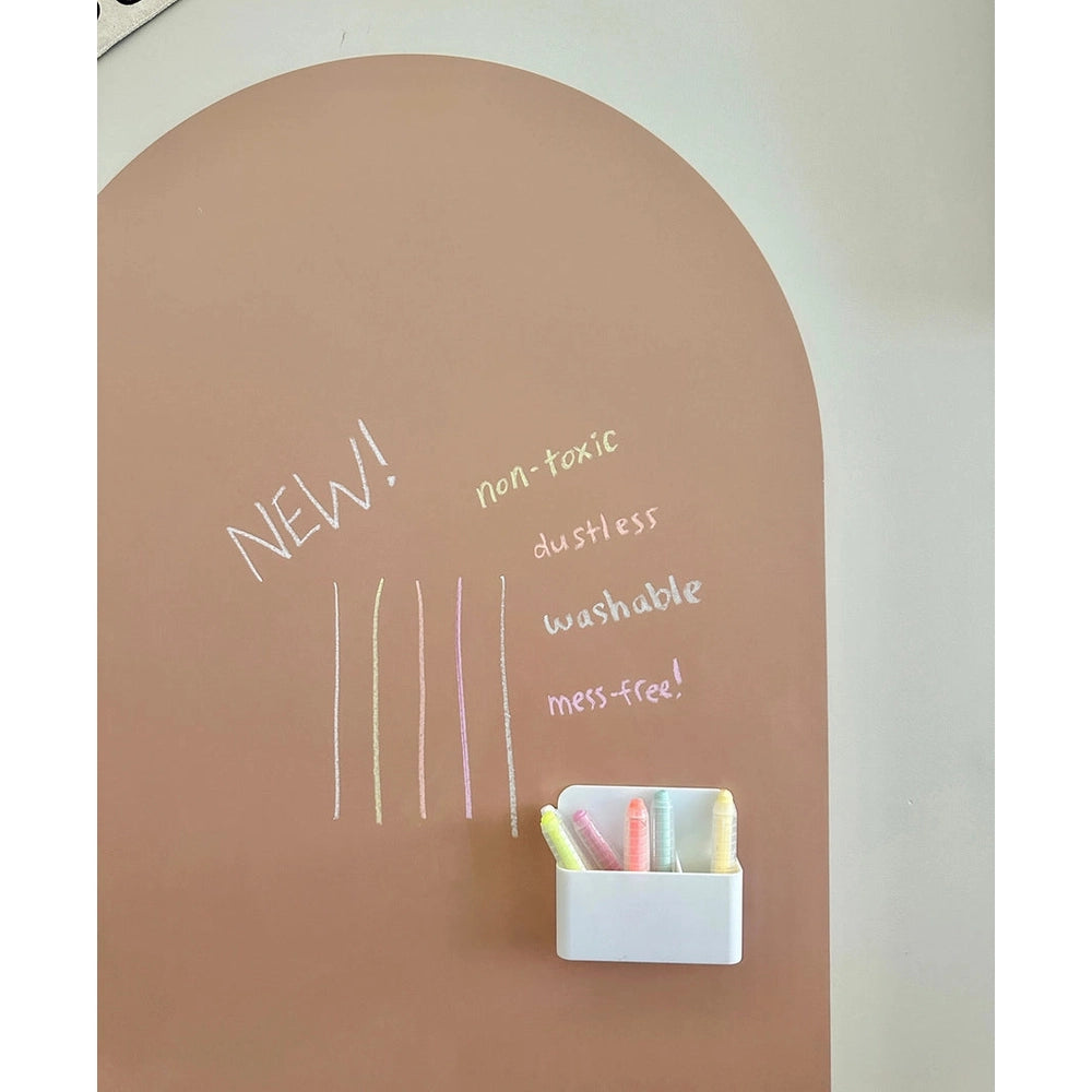 Cherrypick Dustless Chalk Crayons + Magnetic Holder Bundle for Magic Playwall in Pastel Colors