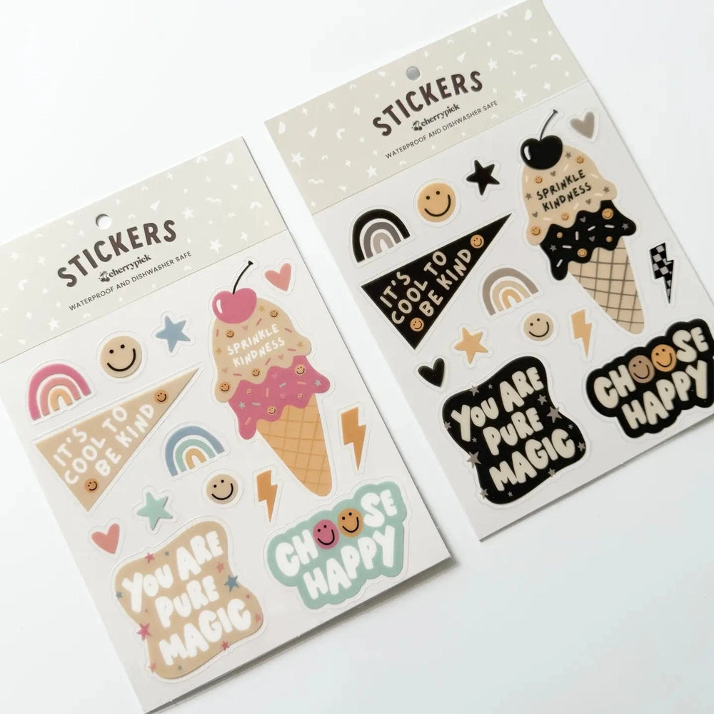 Cherrypick Kindness Waterproof Sticker Sheet, product view 4