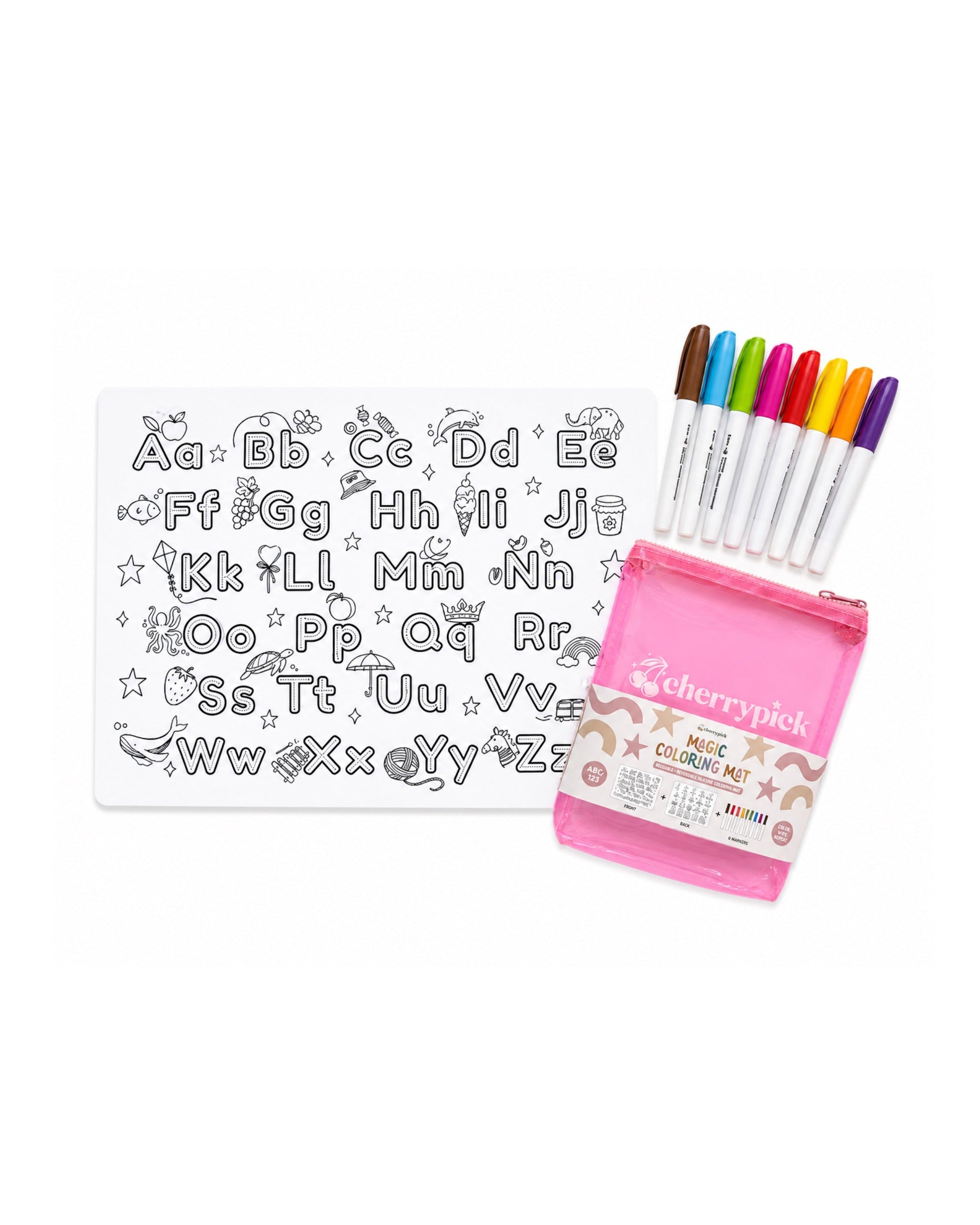 Cherrypick Magic Coloring Mat & Markers Set