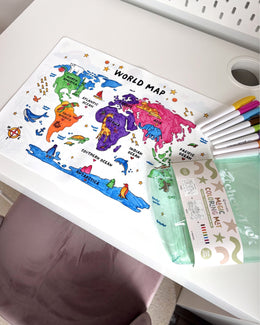 Cherrypick Magic Coloring Mat & Markers Set