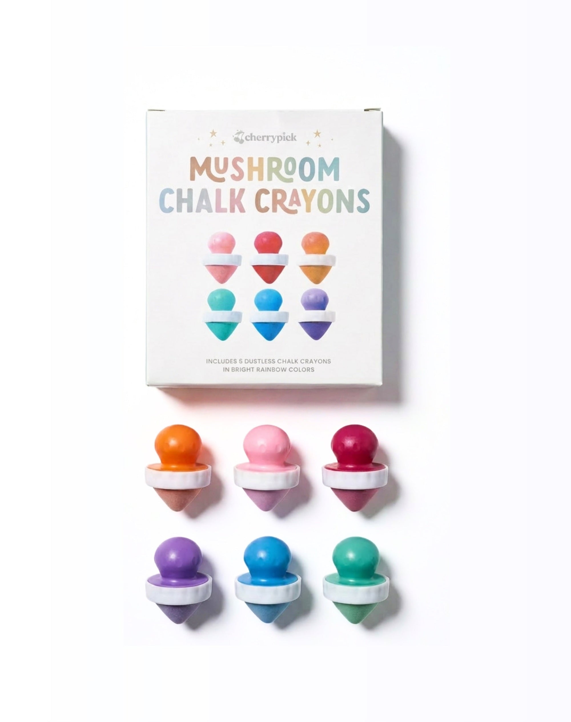 Cherrypick Mushroom Chalk Crayons 6-Piece