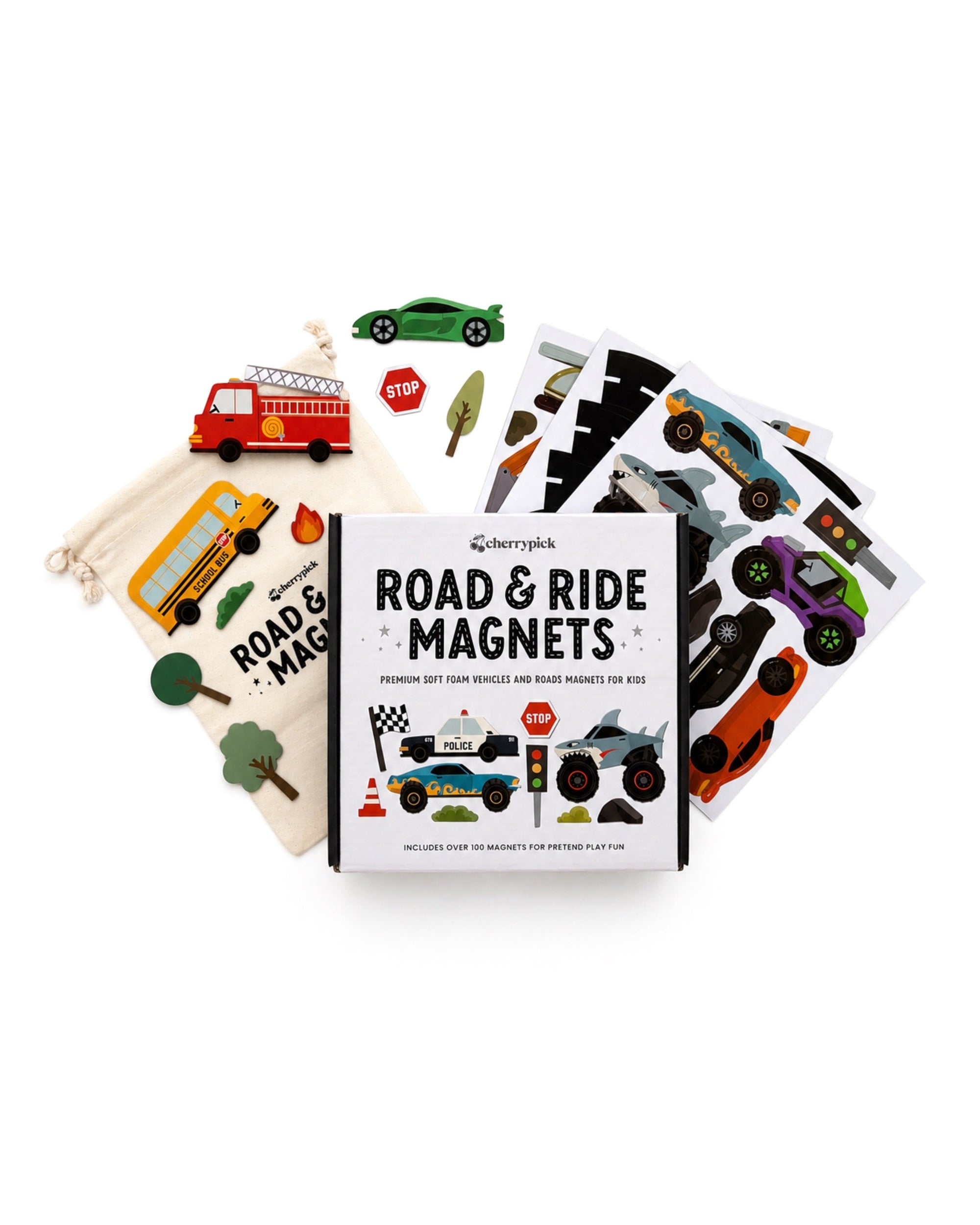 Cherrypick Road & Ride Car Magnets Set 100-Piece