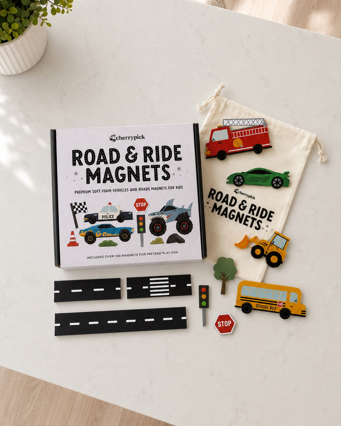 Cherrypick Road & Ride Car Magnets Set 100-Piece - Road Ride2