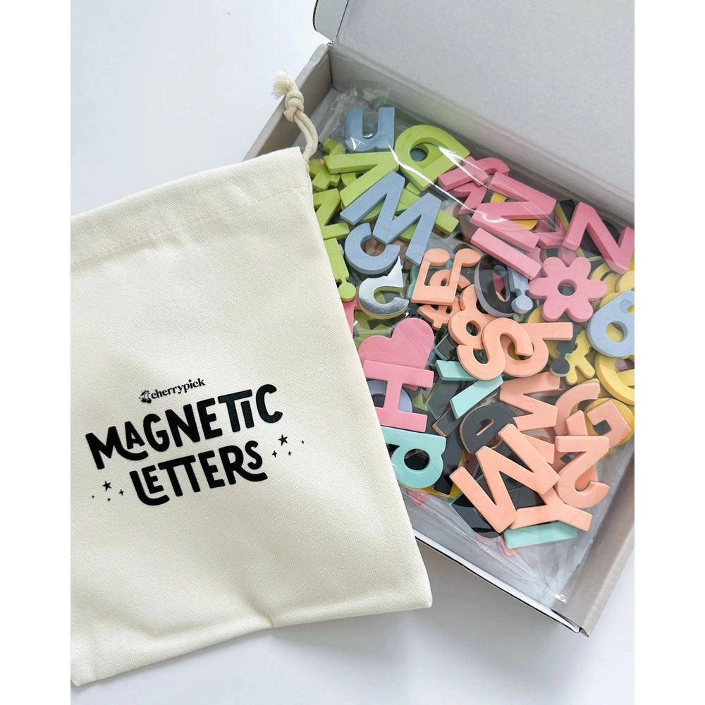 Cherrypick Soft Foam Magnetic Letters & Symbols 150pc Set Educational Toy in Pastel Colors