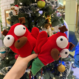Merry Moose Christmas Mittens