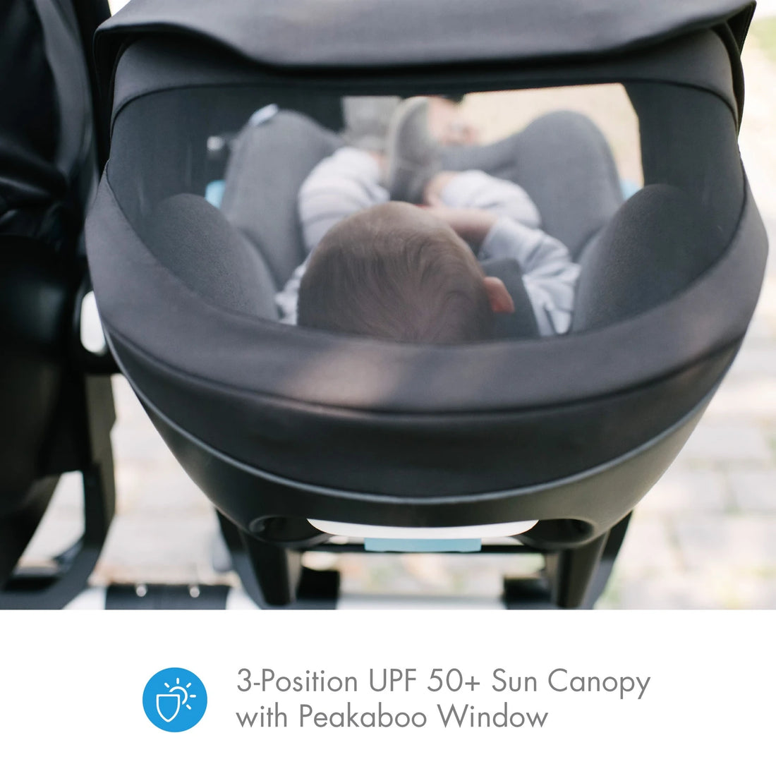 Clek Infant Car Seat Liing — Feature Sun Protection Canopy