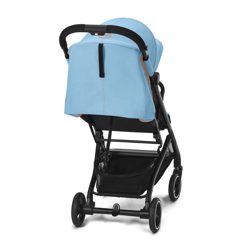 Close-up of the Cybex Beezy Compact City Stroller shown from image 4 of 6 with visible canopy, handlebar and wheel setup in product finish im.