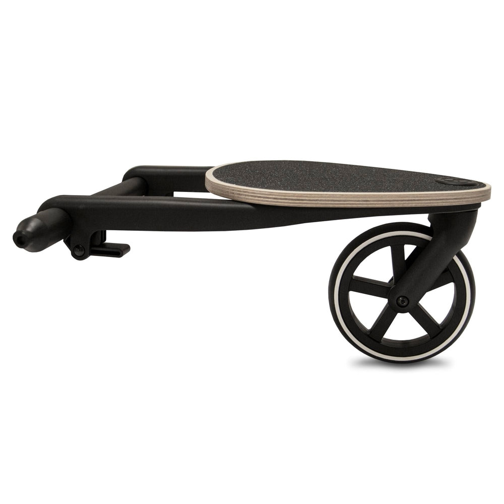 Close-up of the Cybex Gazelle Stroller Kid Board shown from image 1 of 4 with visible canopy, handlebar and wheel setup in product finish img.