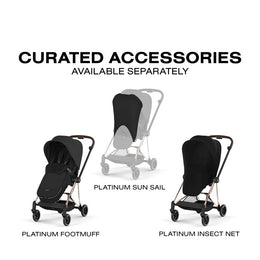 Cybex Platinum Mios 5 Stroller + Fold Cot + Cloud G Pro Recline Infant Car Seat Bundle