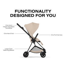 Cybex Platinum Mios 5 Stroller + Fold Cot + Cloud G Pro Recline Infant Car Seat Bundle
