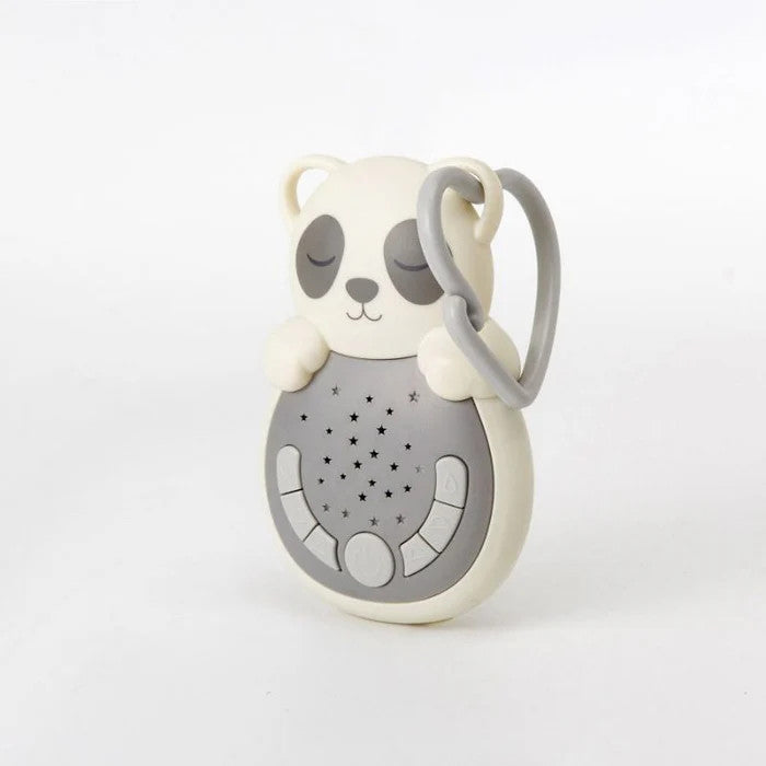 Cloud B Sweet Dreamz On The Go Panda sleep aid plush featuring a grey starry panel and clip