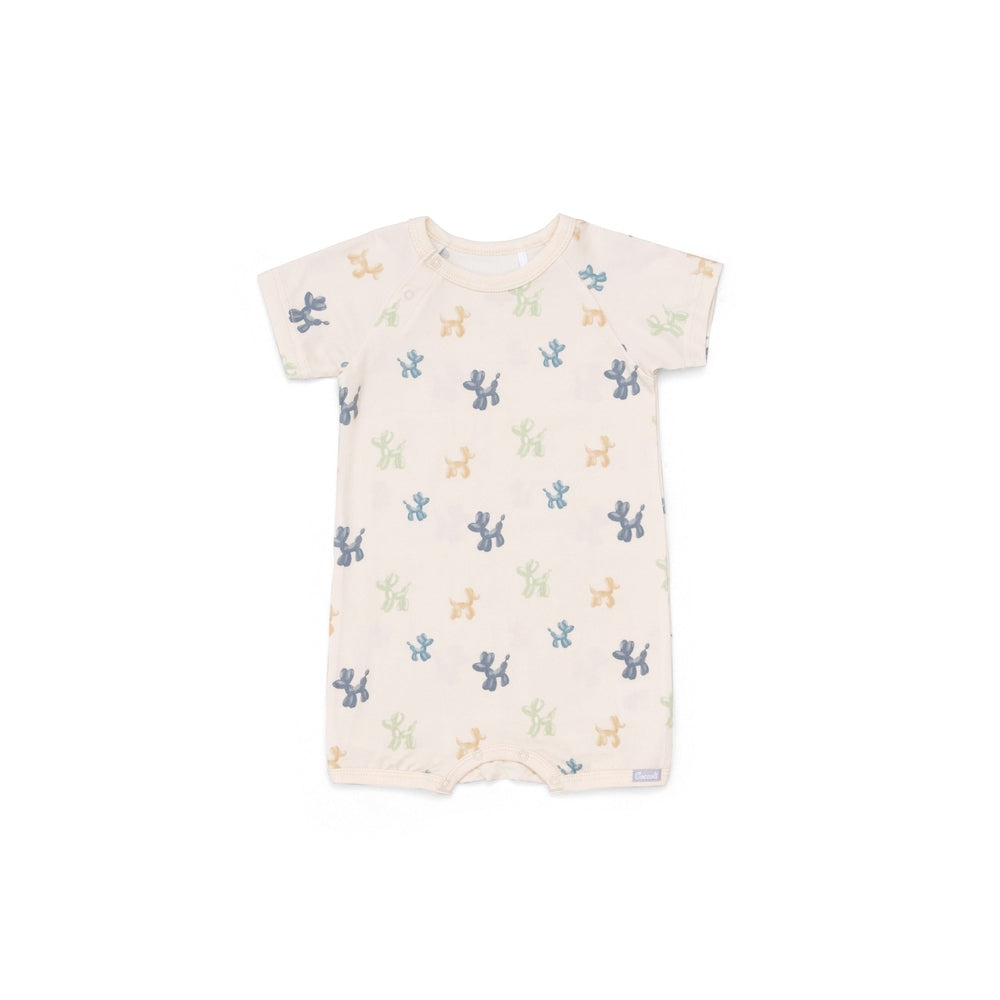 Coccoli Infant Cotton TENCEL™ Modal Romper Dogs Balloons on Whisper