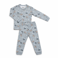 Coccoli Kid Boy Long Sleeve Modal Pyjama Rugby on Grey