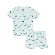 Coccoli Kid Boy Short Sleeve Cotton Modal Pyjama Ocean Life on Blue