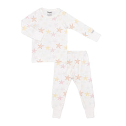 Coccoli Kid Girl Long Sleeve Cotton TENCEL™ Modal Pyjama Starfish on Cream