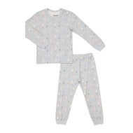 Coccoli Kid Long Sleeve Cotton TENCEL™ Modal Pyjama Rabbits on Mercury