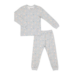Coccoli Kid Long Sleeve Cotton TENCEL™ Modal Pyjama Rabbits on Mercury