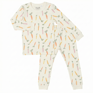 Coccoli Kid Cotton TENCEL™ Modal Long Sleeve Pyjama Carrots On Cream
